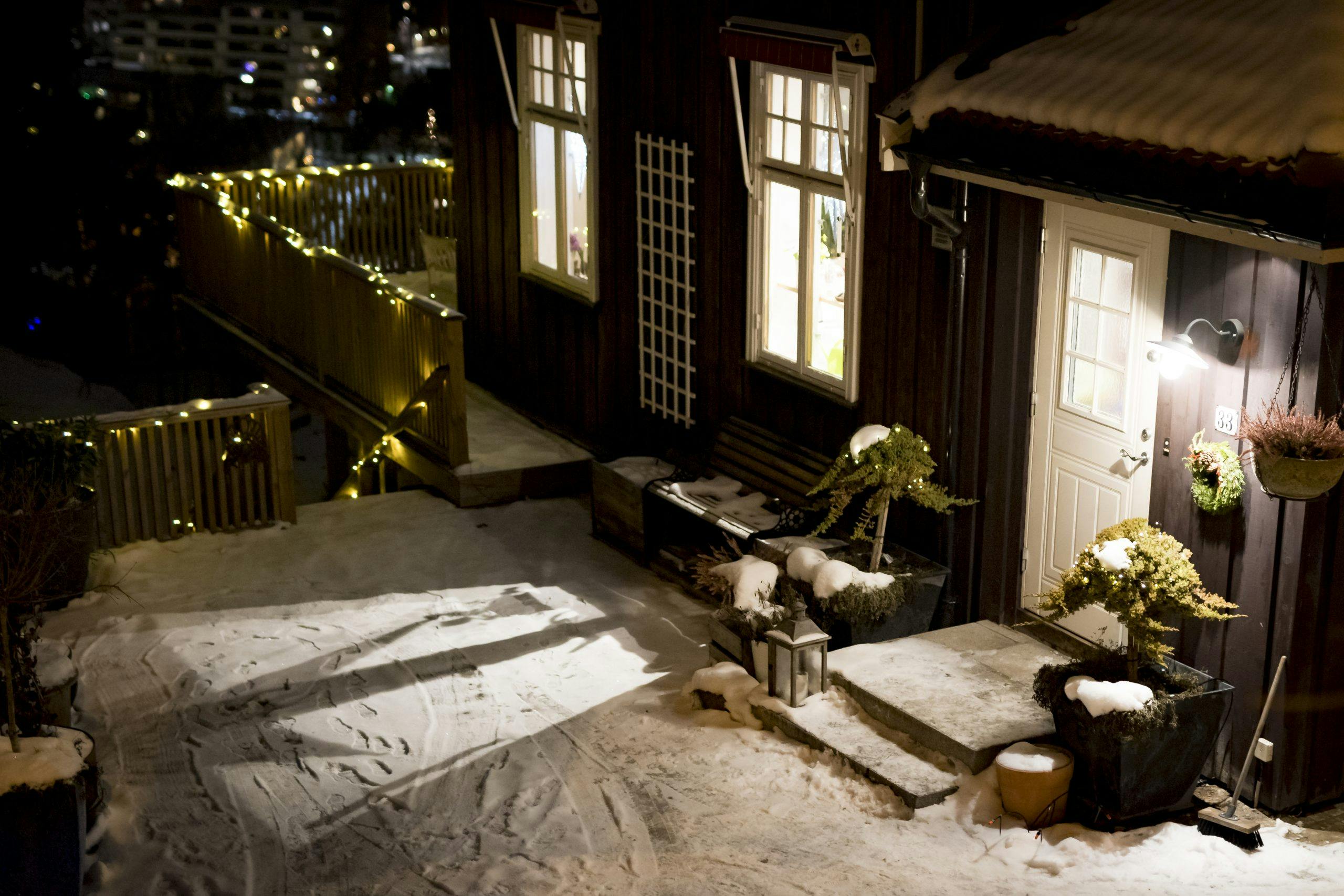 2018 12 25 9325 Utendørs julebelysning, julelys